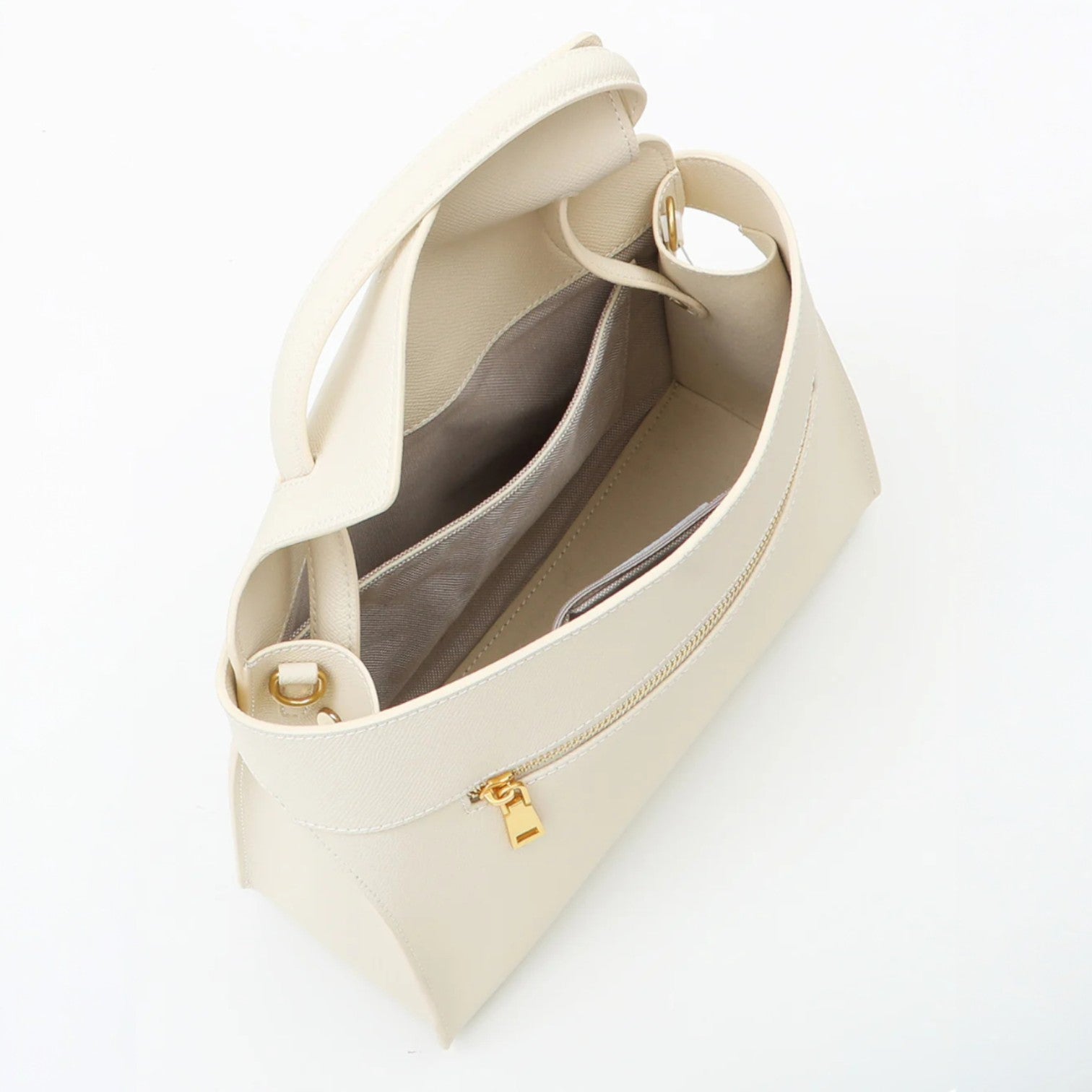 Aurelle Ivory In Pure Leather  - By Qivii