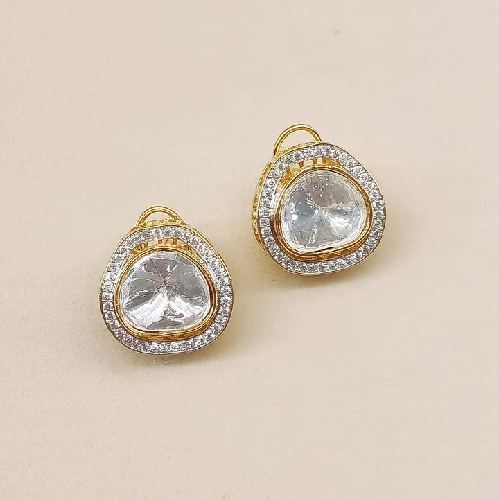 Jagriti Diamond Polki Stone Gold Plated Tops