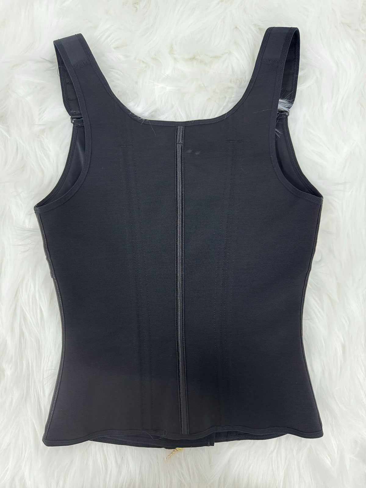 Shapshe® Women's Boned Latex Zipper Corset Tummy Control Body Shaper Vest With Bra