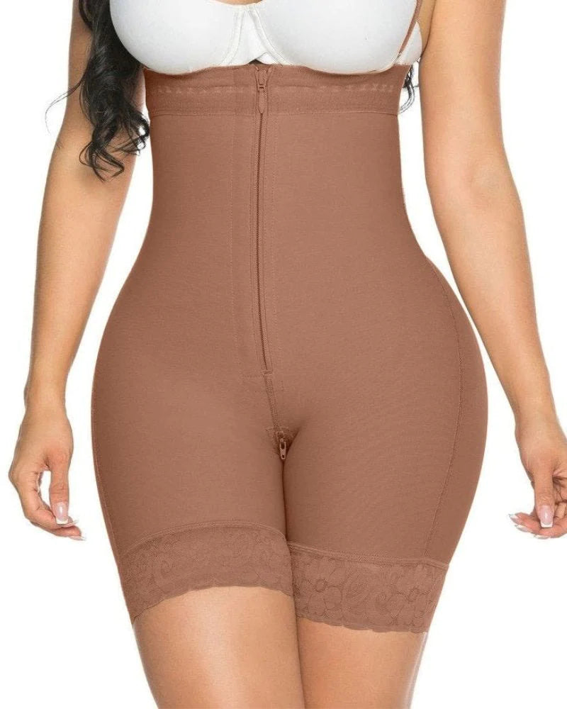 Shapshe® Fajas Colombianas Compression Shapewear Open Bust Tummy Control with Zipper  - By Qivii