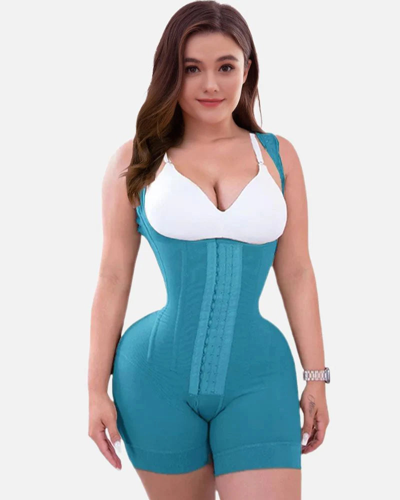 Shapshe® Firm Compression Tummy Control Shapewear Adjustable Bodysuit Hook and Eye Closure  - By Qivii