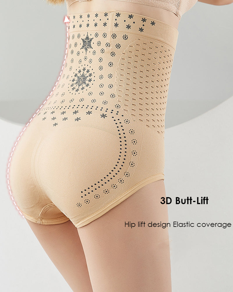 Women's Negative Ion Shaper Panty Breathable Hole Traceless Butt Lifter Underwear  - By Qivii