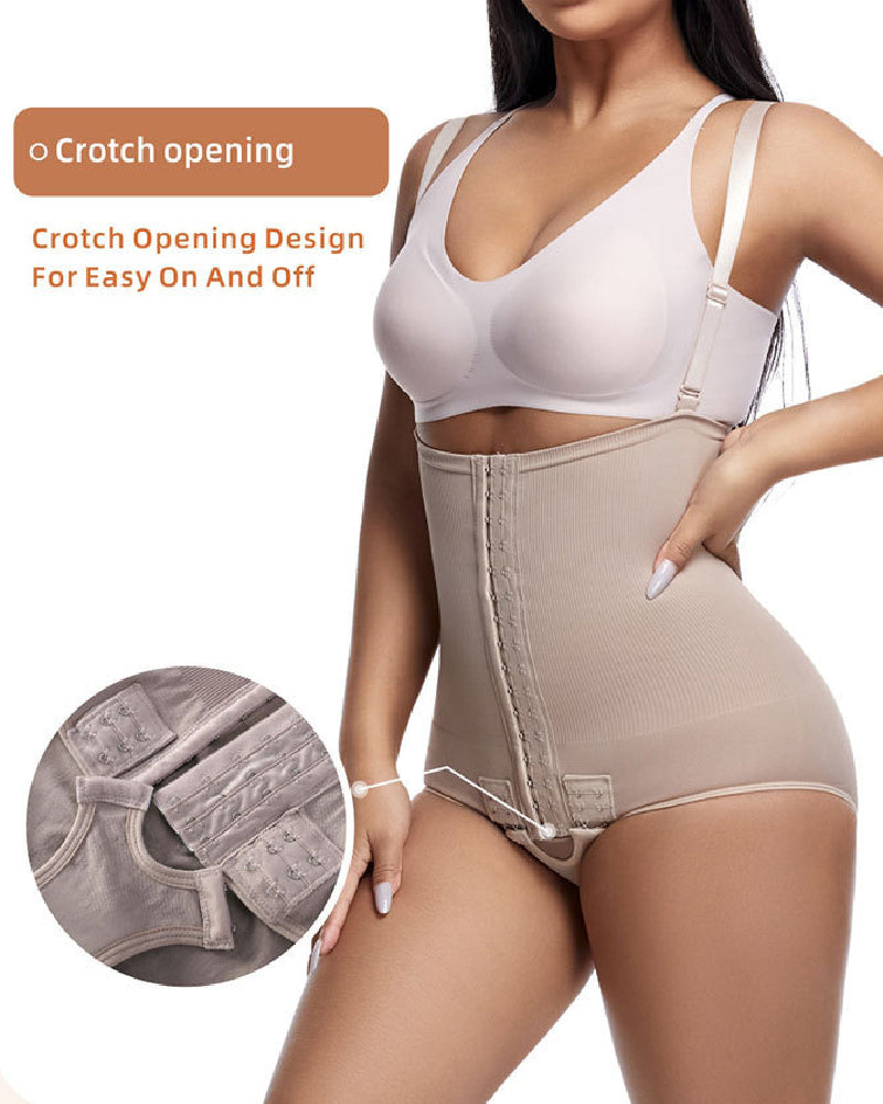 Women's Tummy Control Adjustable Buckle Front Open Bust Shapewear  - By Qivii