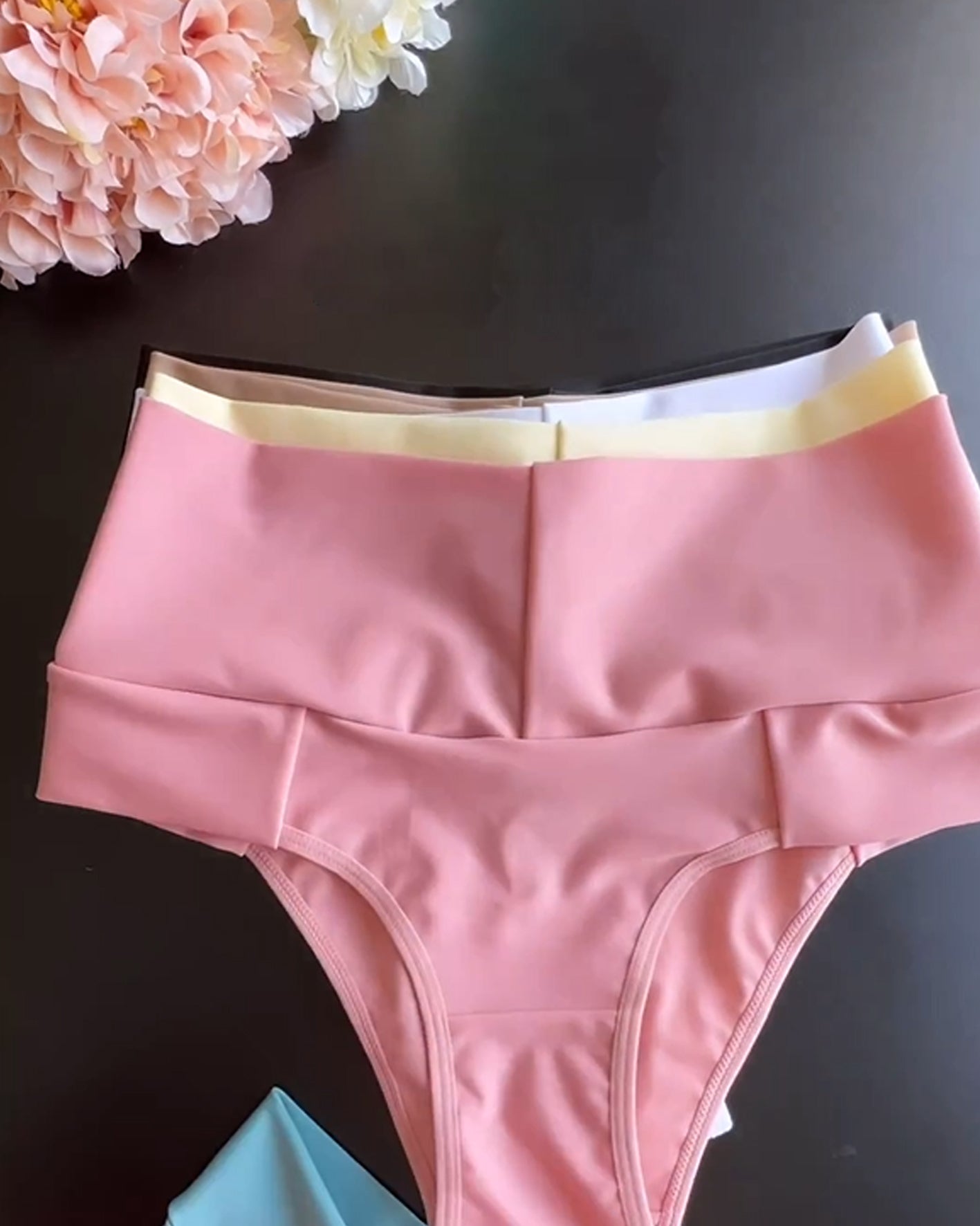 Shapshe® Solid Color High Waisted Underwear Panties  - By Qivii