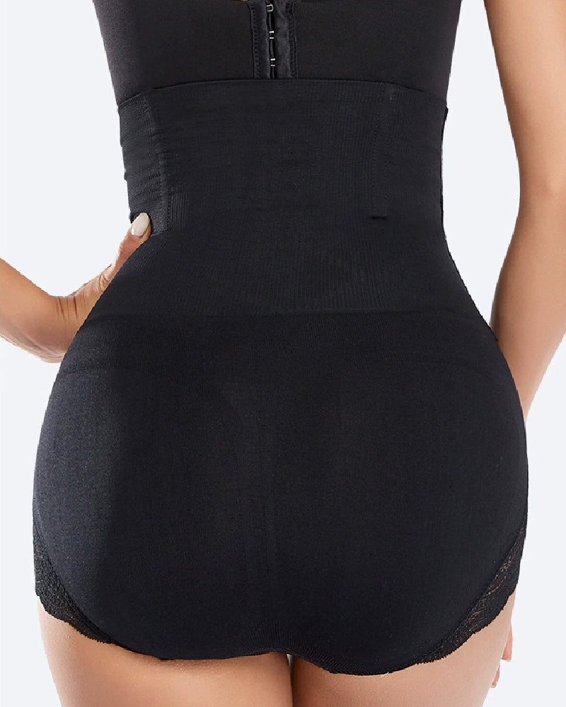 High Waist Firm Tummy Control Shapewear Panties Wrap Waist Belt Shaper Briefs  - By Qivii