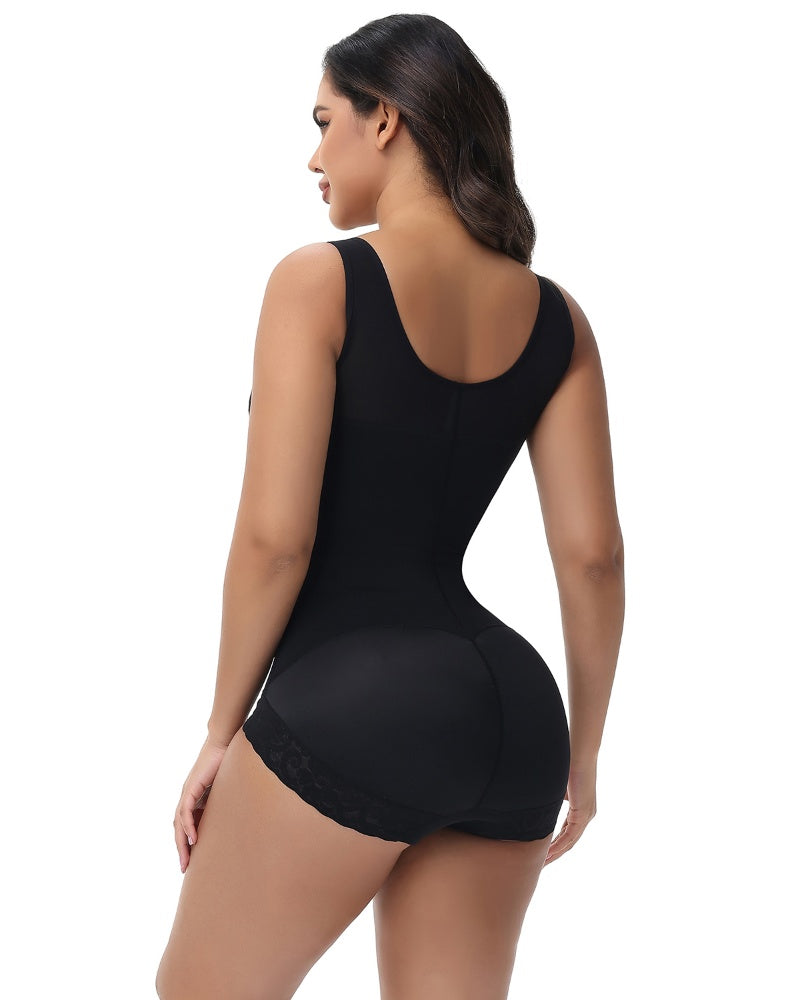 Shapshe® Fajas Colombianas Lace Bust Post Surgery Zipper BBL Compression Shapewear  - By Qivii