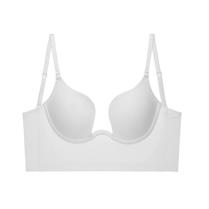 Backless Multiway Deep V Cup Underwire Push up Bra  - By Qivii