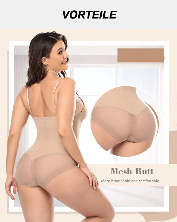 Breast Push Up Butt Lift Bodysuit Shapewear With Bra  - By Qivii