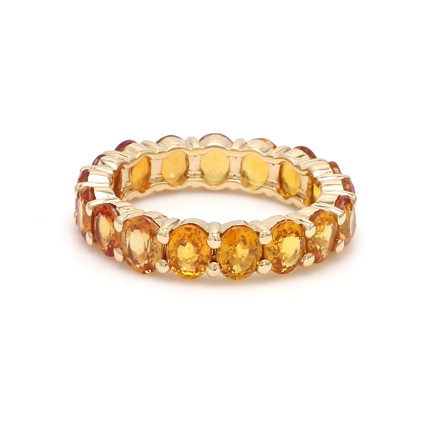 Yellow Sapphire Oval Eternity Ring - qivii