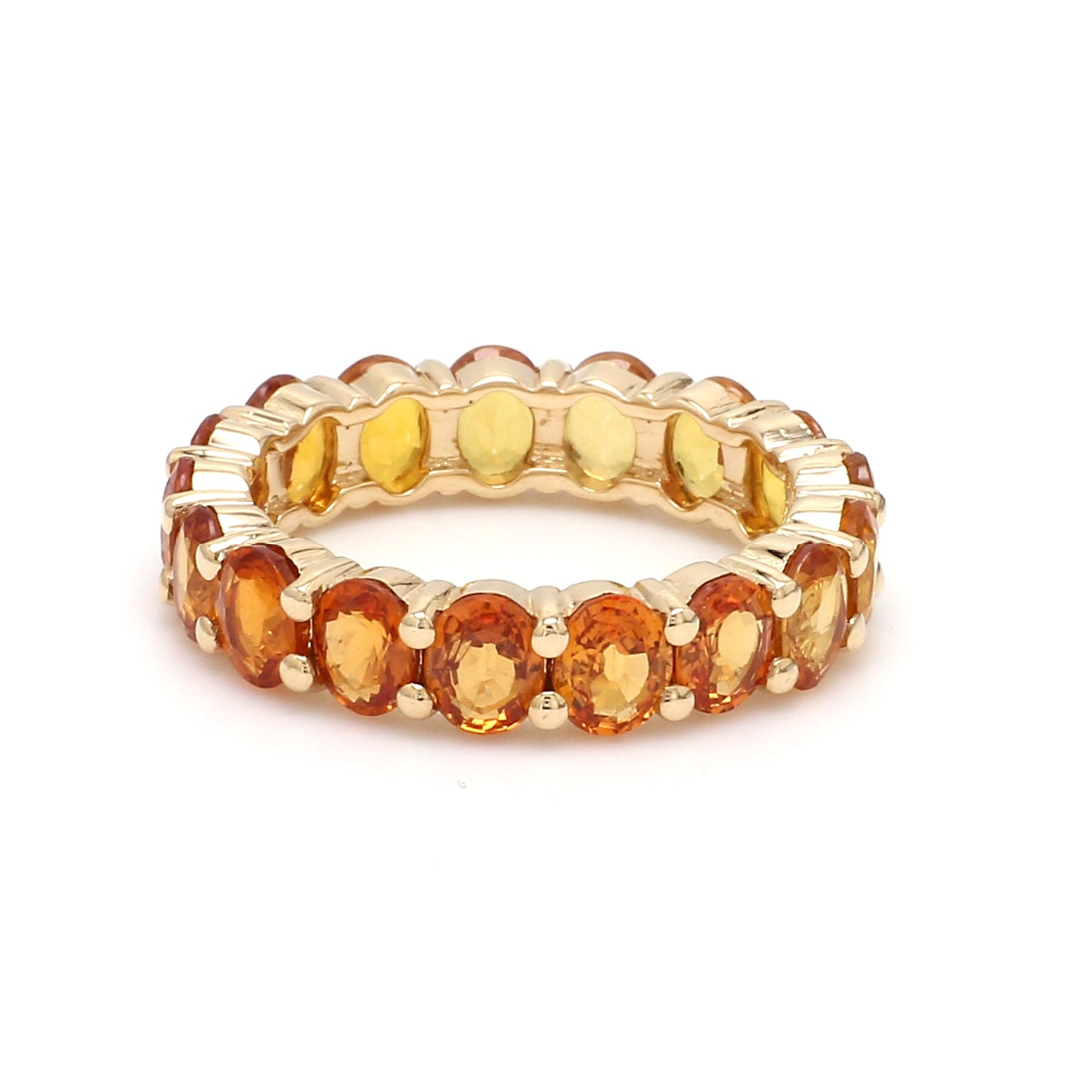 Yellow Sapphire Oval Eternity Ring - qivii