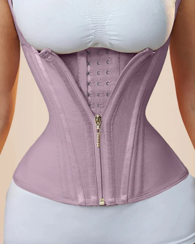 Waist Trainer for Women Body Shaper Corset Vest Tank Top with Steel Bones  - By Qivii