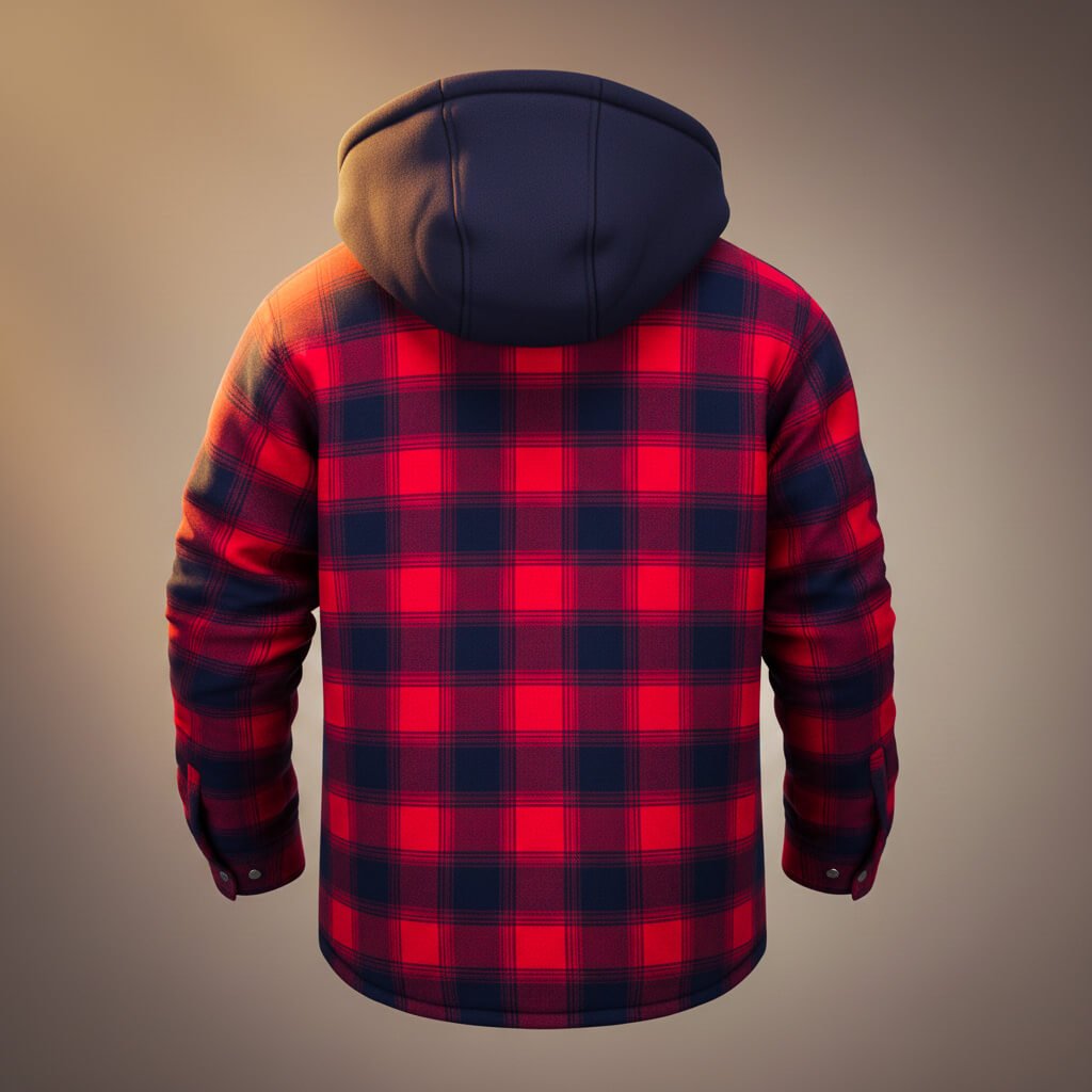 Sawyer Hooded Plaid Jacket  - By Qivii