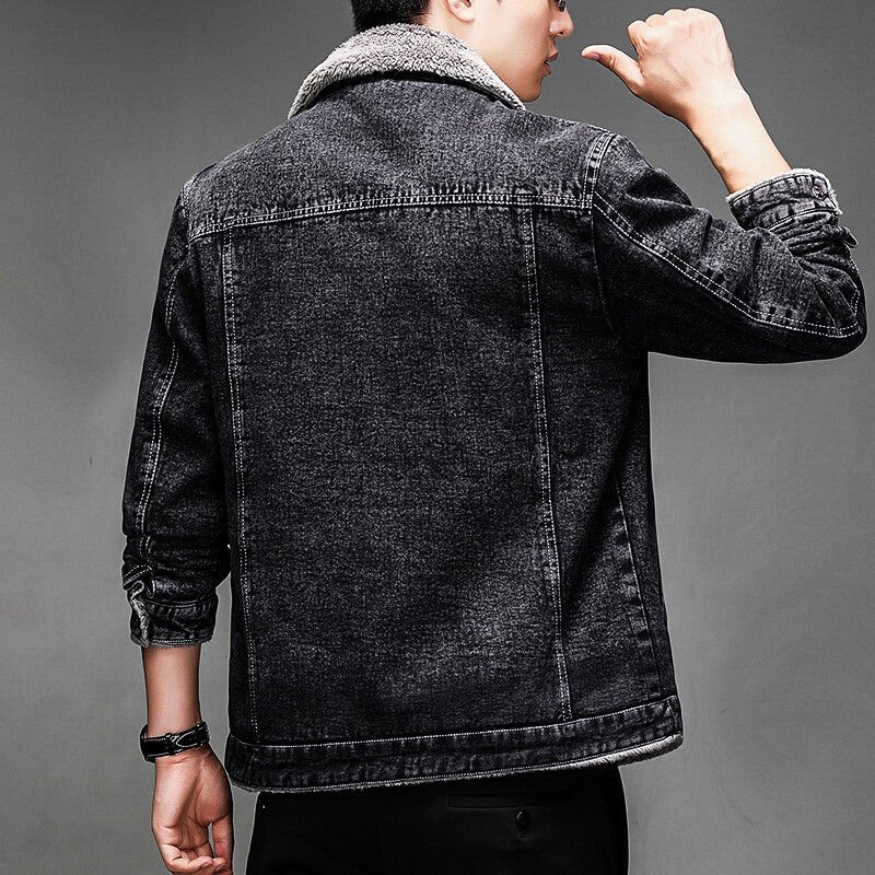 Calvin Denim Sherpa Jacket  - By Qivii