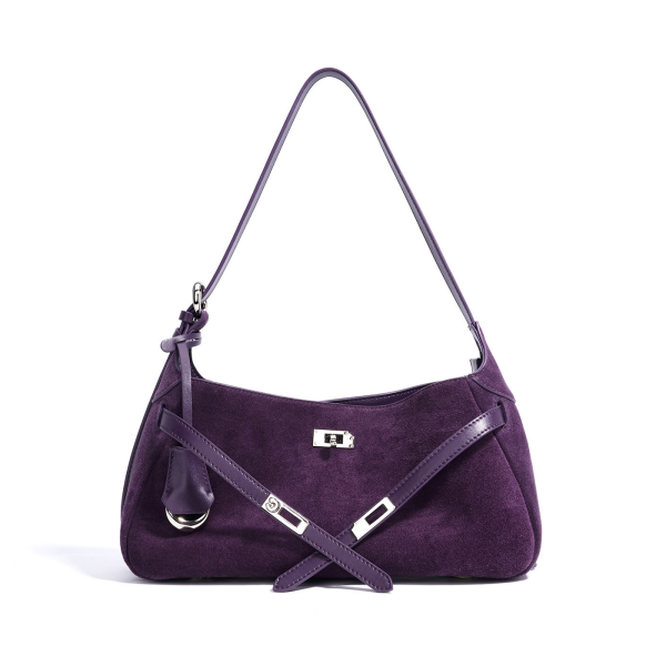 Ounamei Suede Leather Purse for women | Elegant Handbag, Crossbody & Shoulder Bag