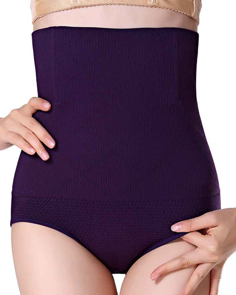 High Waist Butt Lift Shaping Briefs Seamless Tummy Control Shapewear Panties  - By Qivii