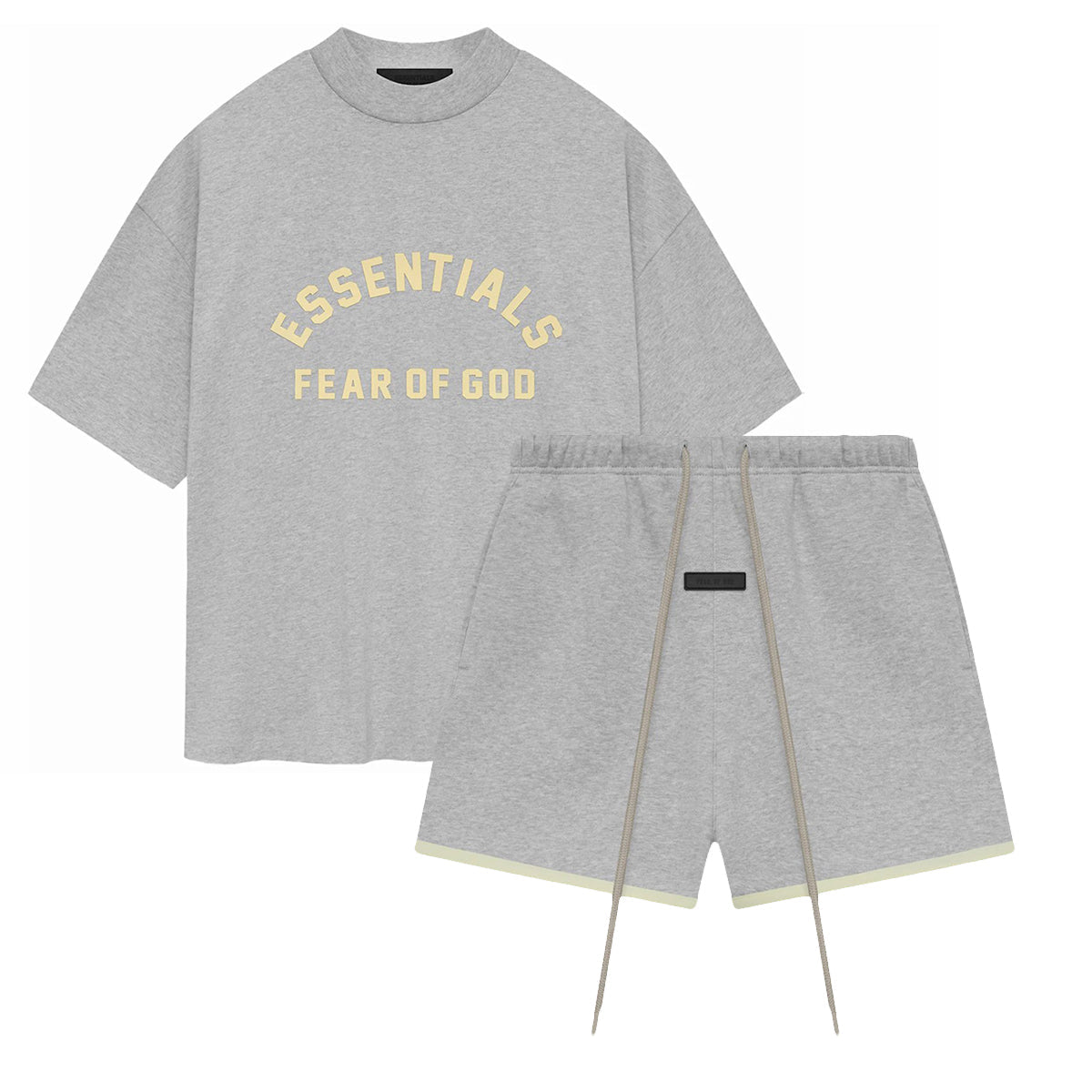 SS24 T-Shirt / Shorts / Set - Light Heather Grey  - By Qivii
