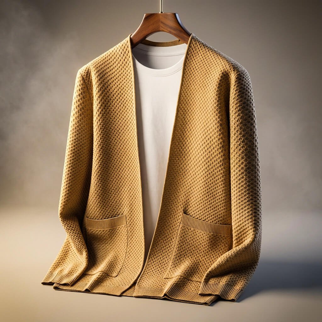 Alberto Honeycomb Knit Cardigan  - By Qivii