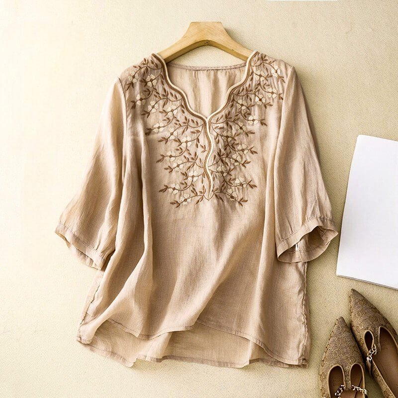 Iris Cotton-Linen Shirt  - By Qivii