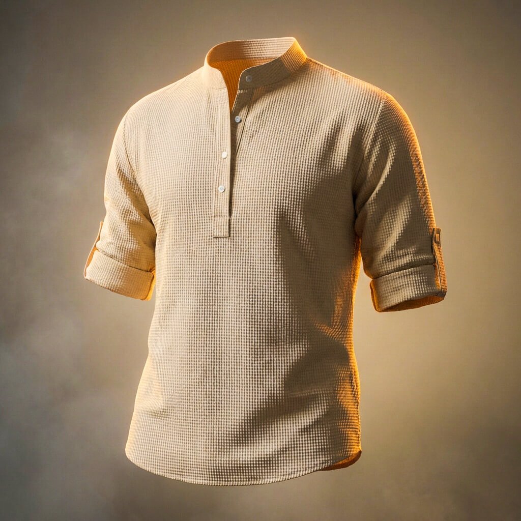 Luke Waffle Long Sleeve T-Shirt  - By Qivii