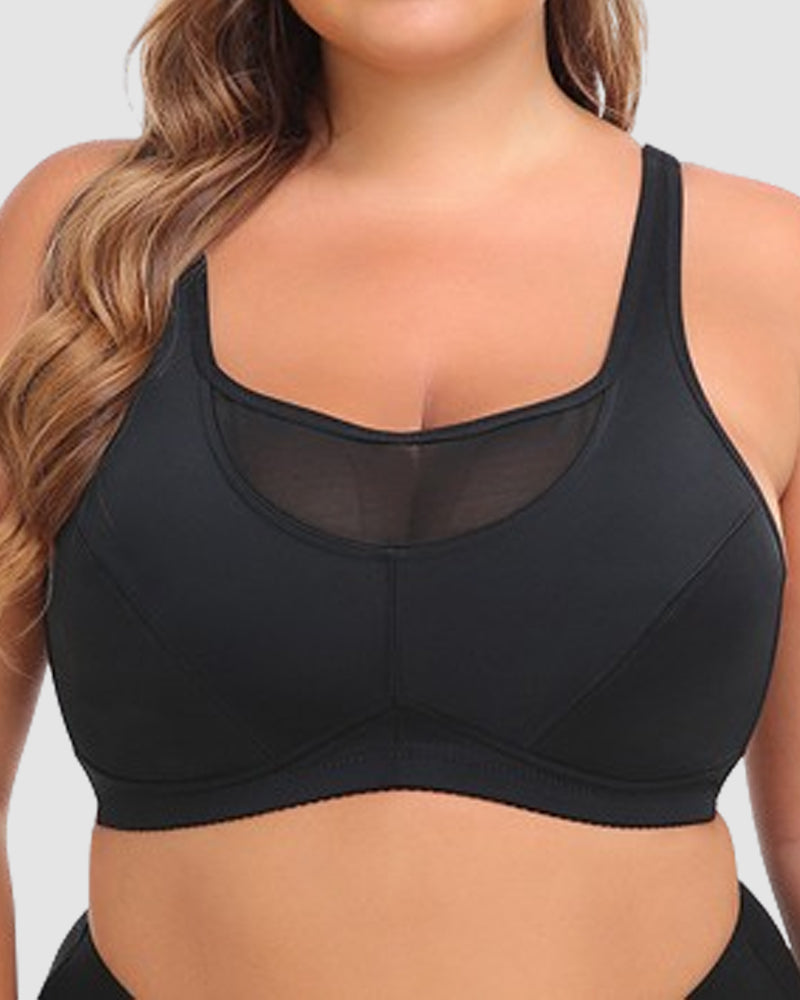 Plus Size Wireless Sexy Cut Outs Top Crop Tank Bra  - By Qivii