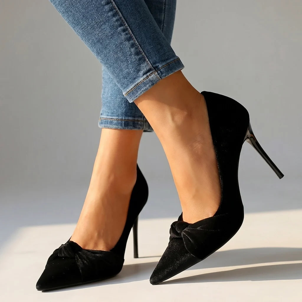 Gladys Bow Pointed Stilettos