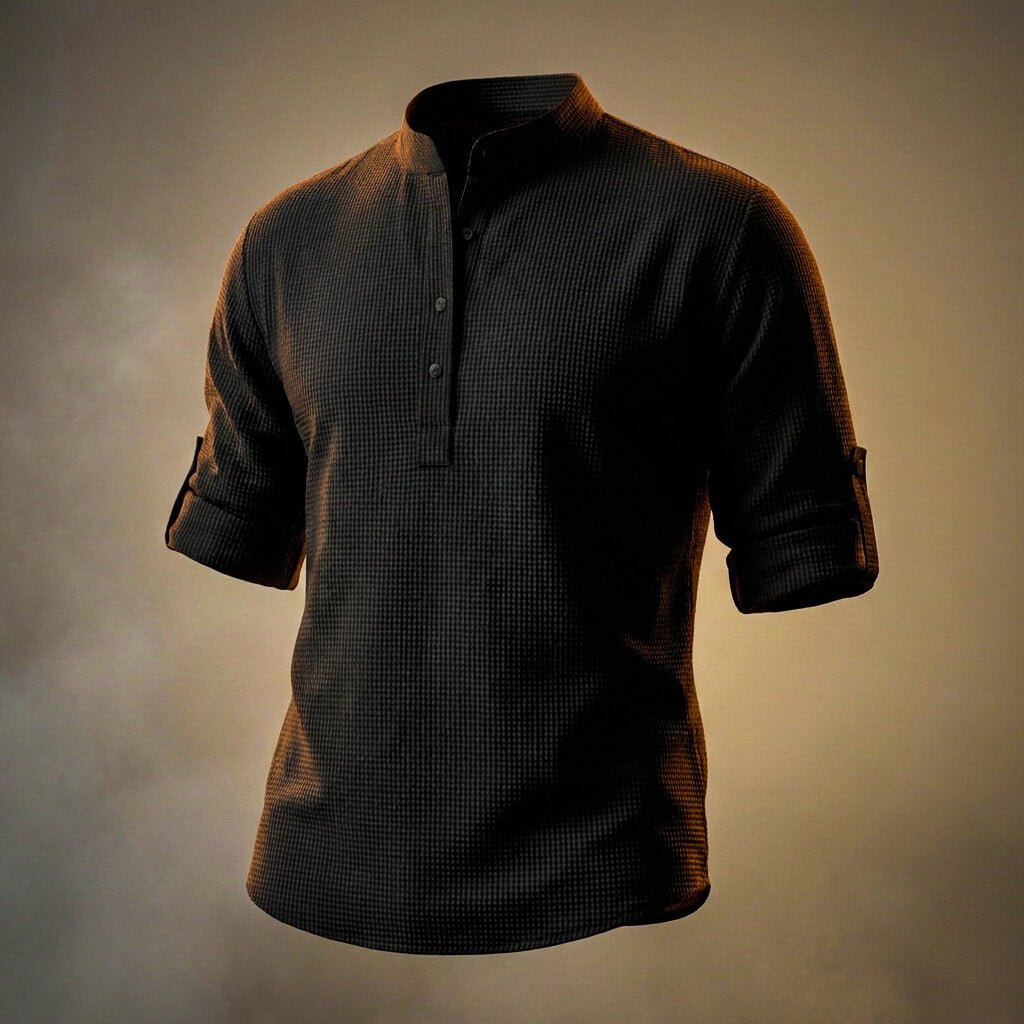 Luke Waffle Long Sleeve T-Shirt  - By Qivii