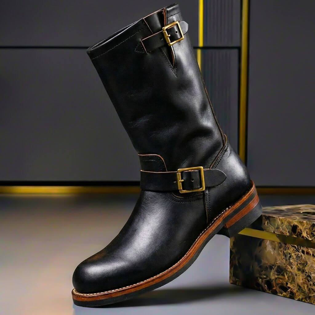 Sullivan Vintage Leather Boots  - By Qivii