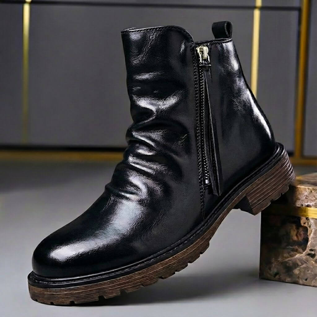 Walter Italian Leather Boots  - By Qivii