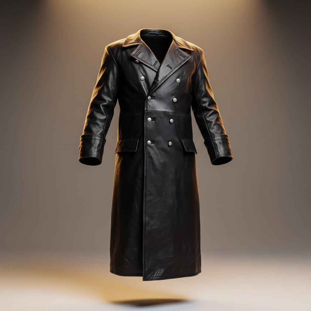 Otto Legacy Leather Overcoat  - By Qivii