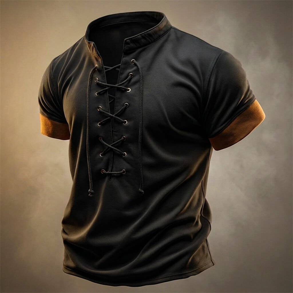 Troy Prestige Lace-Up Shirt  - By Qivii