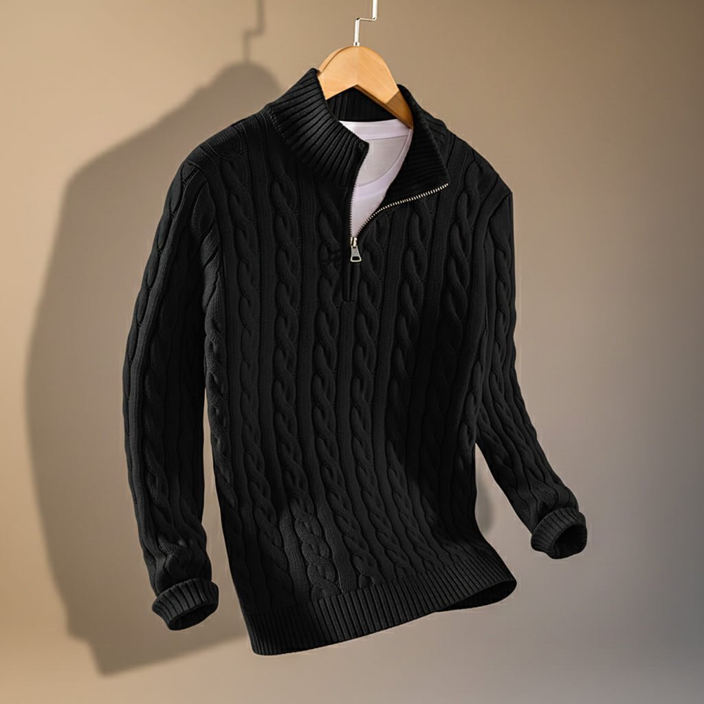 Henry Prestige Cable Knit Sweater  - By Qivii