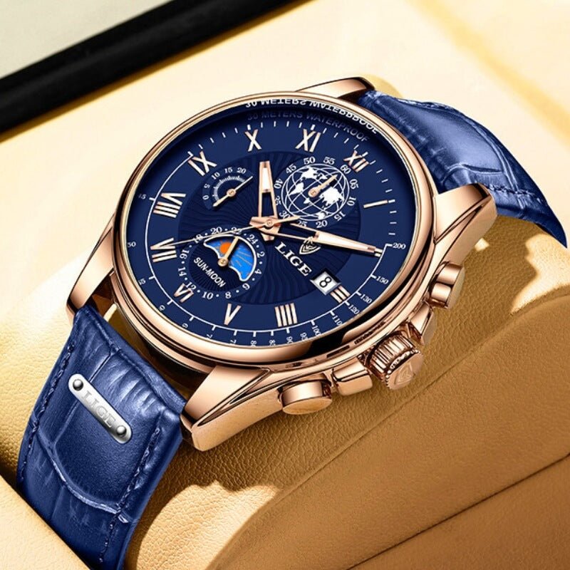 Lige Vintage Chronograph Watch  - By Qivii