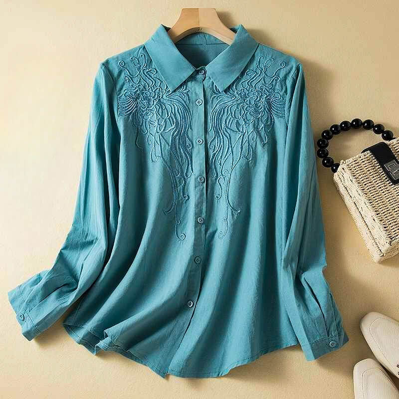 Milena Cotton-Linen Shirt  - By Qivii