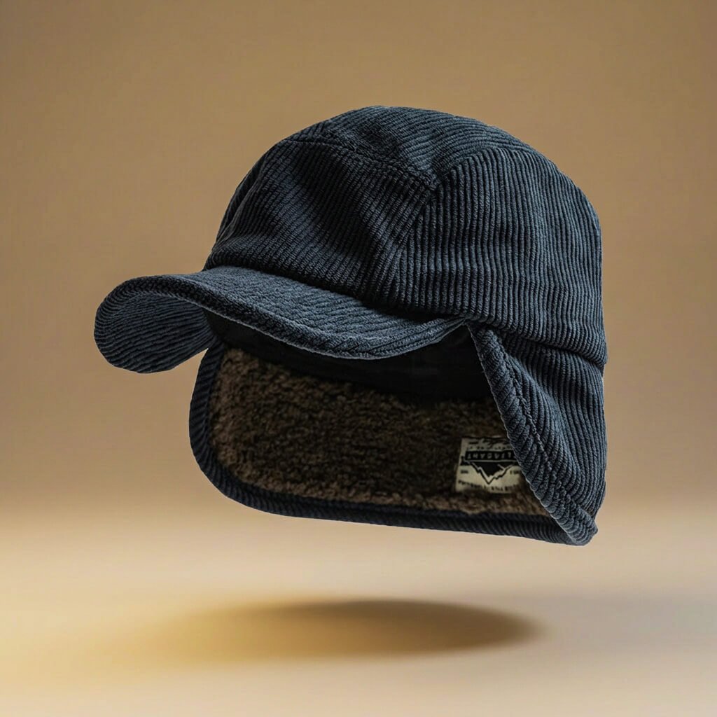 Casey Corduroy Earflap Cap  - By Qivii