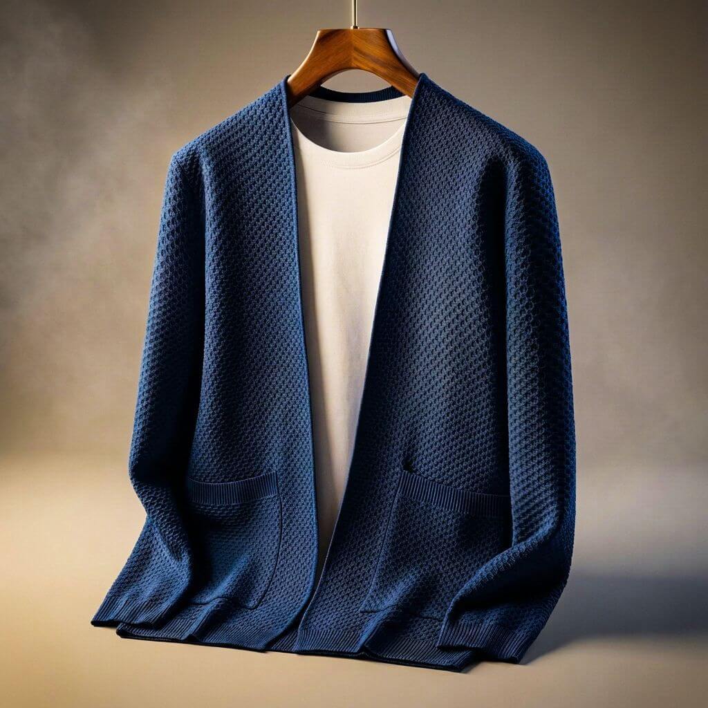 Alberto Honeycomb Knit Cardigan  - By Qivii