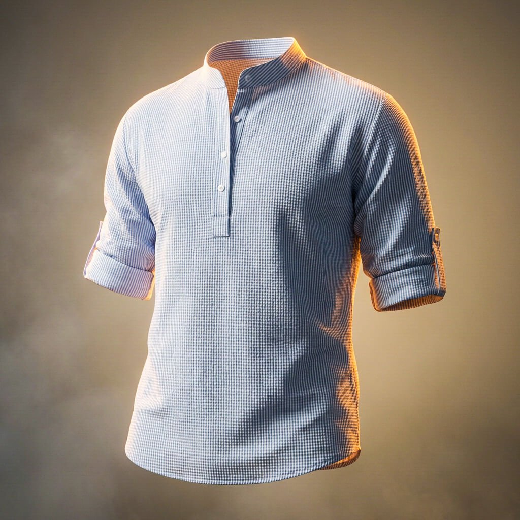 Luke Waffle Long Sleeve T-Shirt  - By Qivii