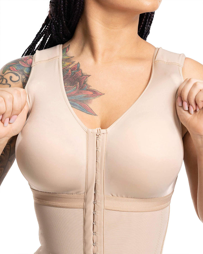 Adjustable Tummy Control Shapewear Fajas Colombianas with Bra  - By Qivii