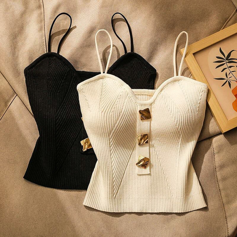Chloe Slim-Knit Cami  - By Qivii