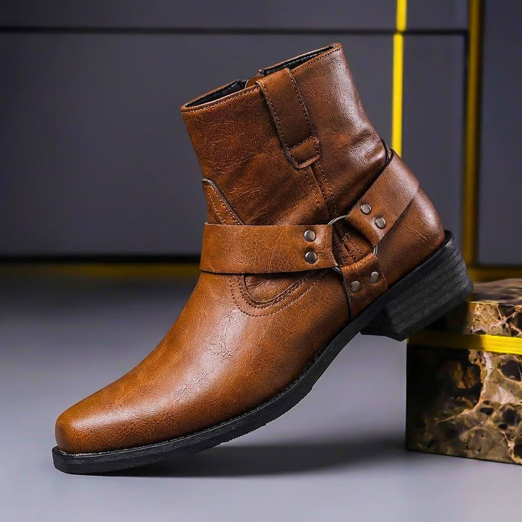 Philip Genuine Leather Boots  - By Qivii