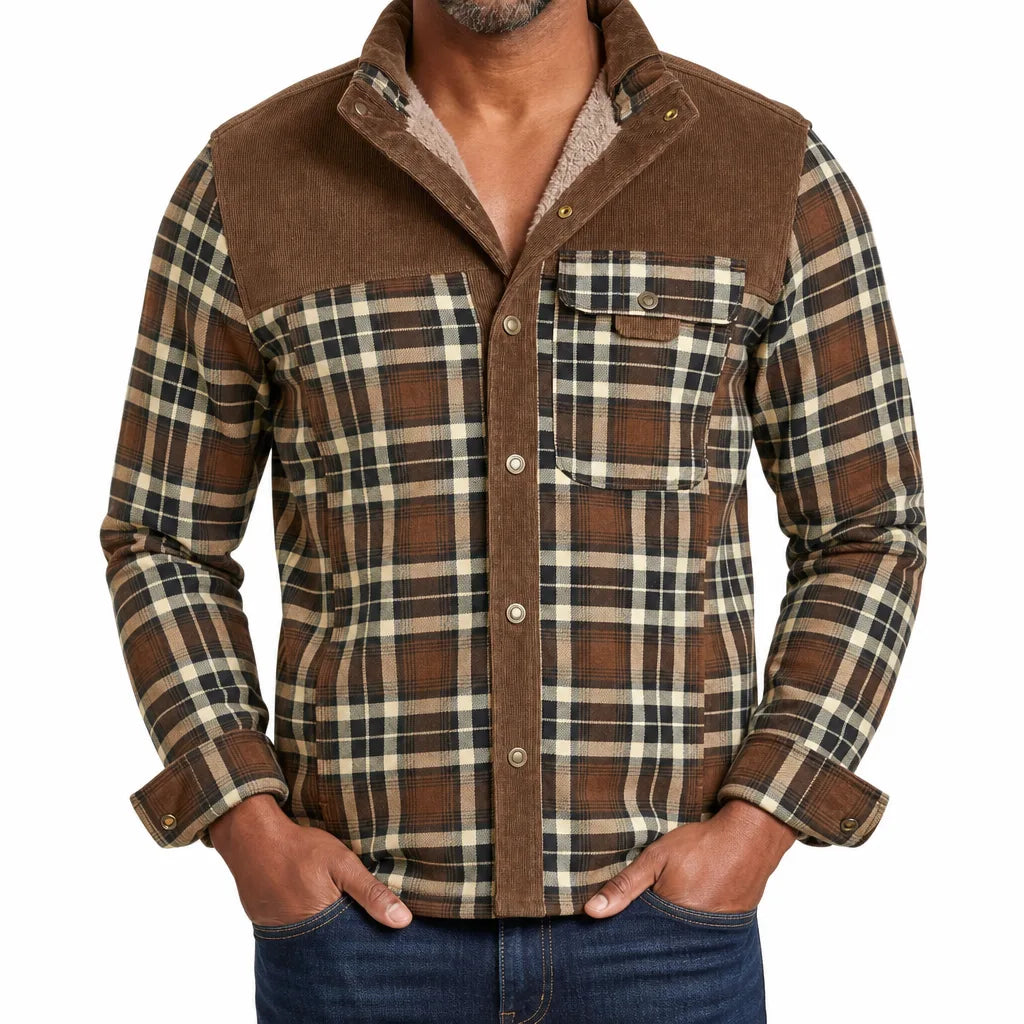 Bram | Mens Plaid Warm Fall Barn Jacket