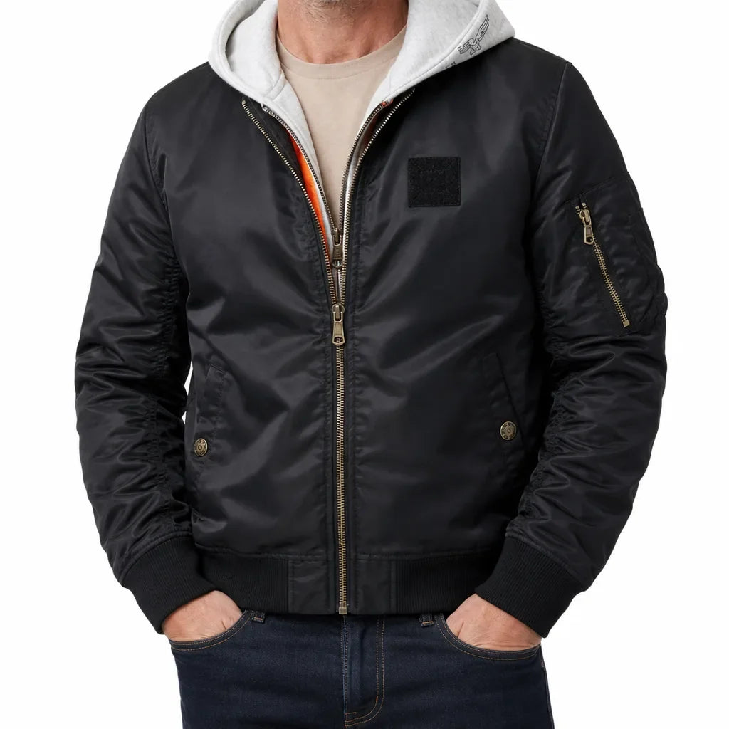 Bronco | Men's MA-1 Hooded Bomber Jacket