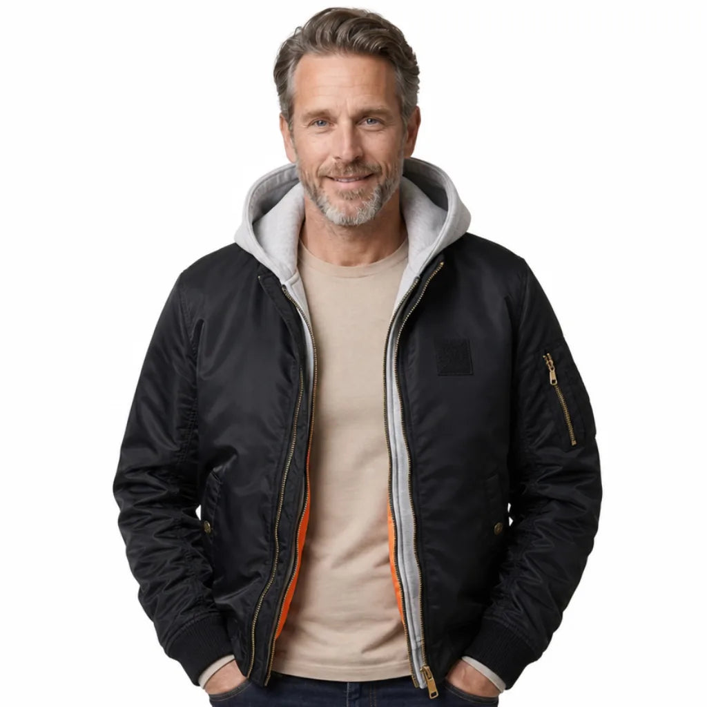 Bronco | Men's MA-1 Hooded Bomber Jacket