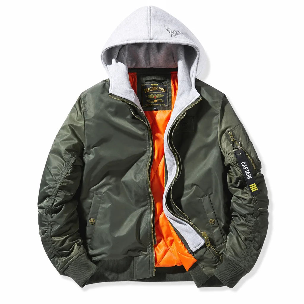 Bronco | Men's MA-1 Hooded Bomber Jacket