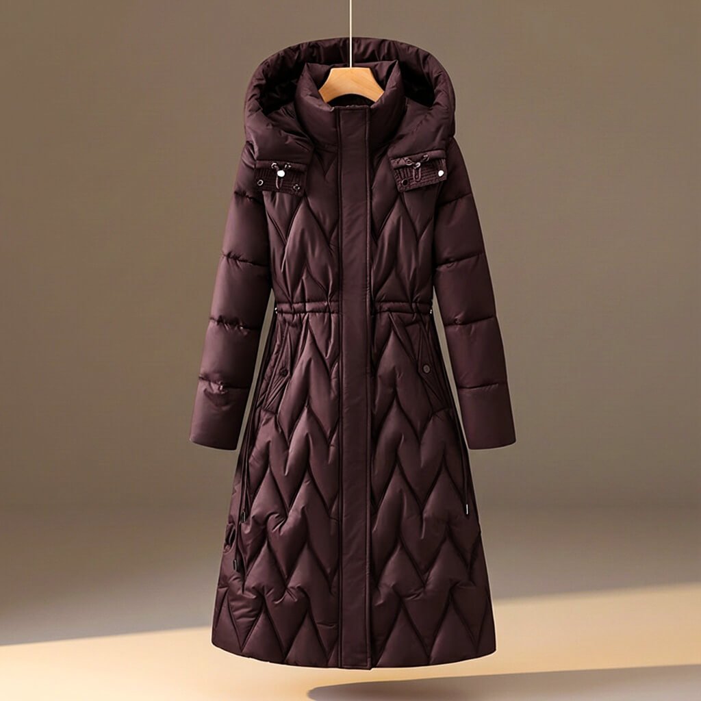 Chloe Quilted Hooded Coat  - By Qivii