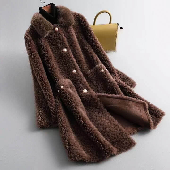 Victoria Couture Shearling Coat  - By Qivii