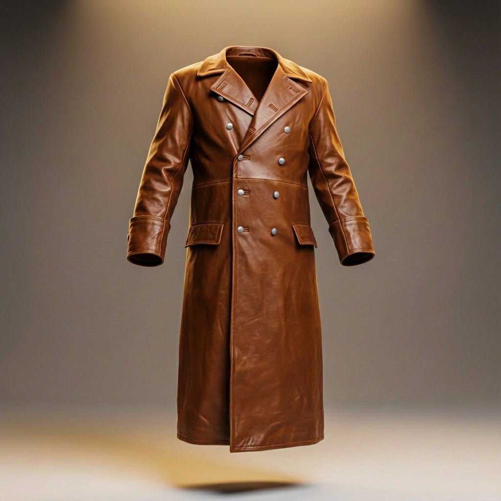 Otto Legacy Leather Overcoat  - By Qivii