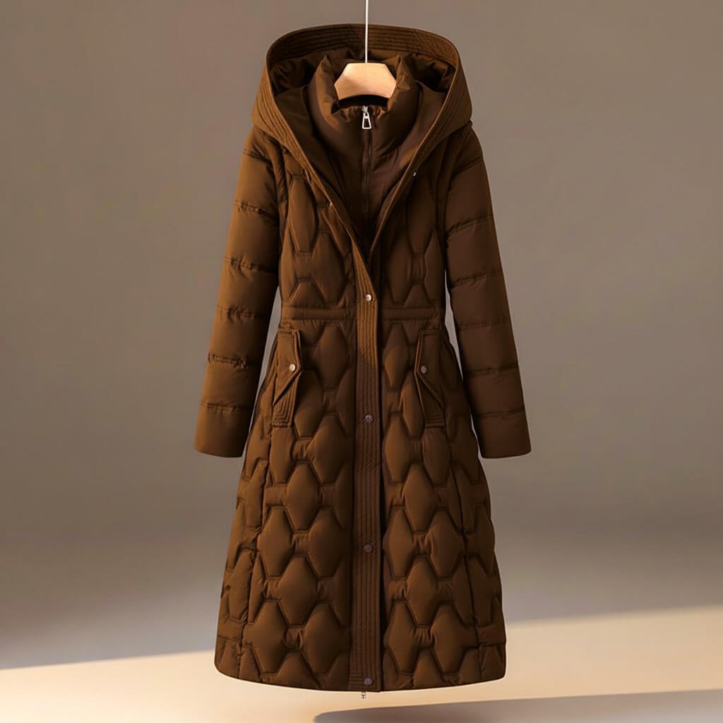 Lauren Quilted Hooded Coat  - By Qivii