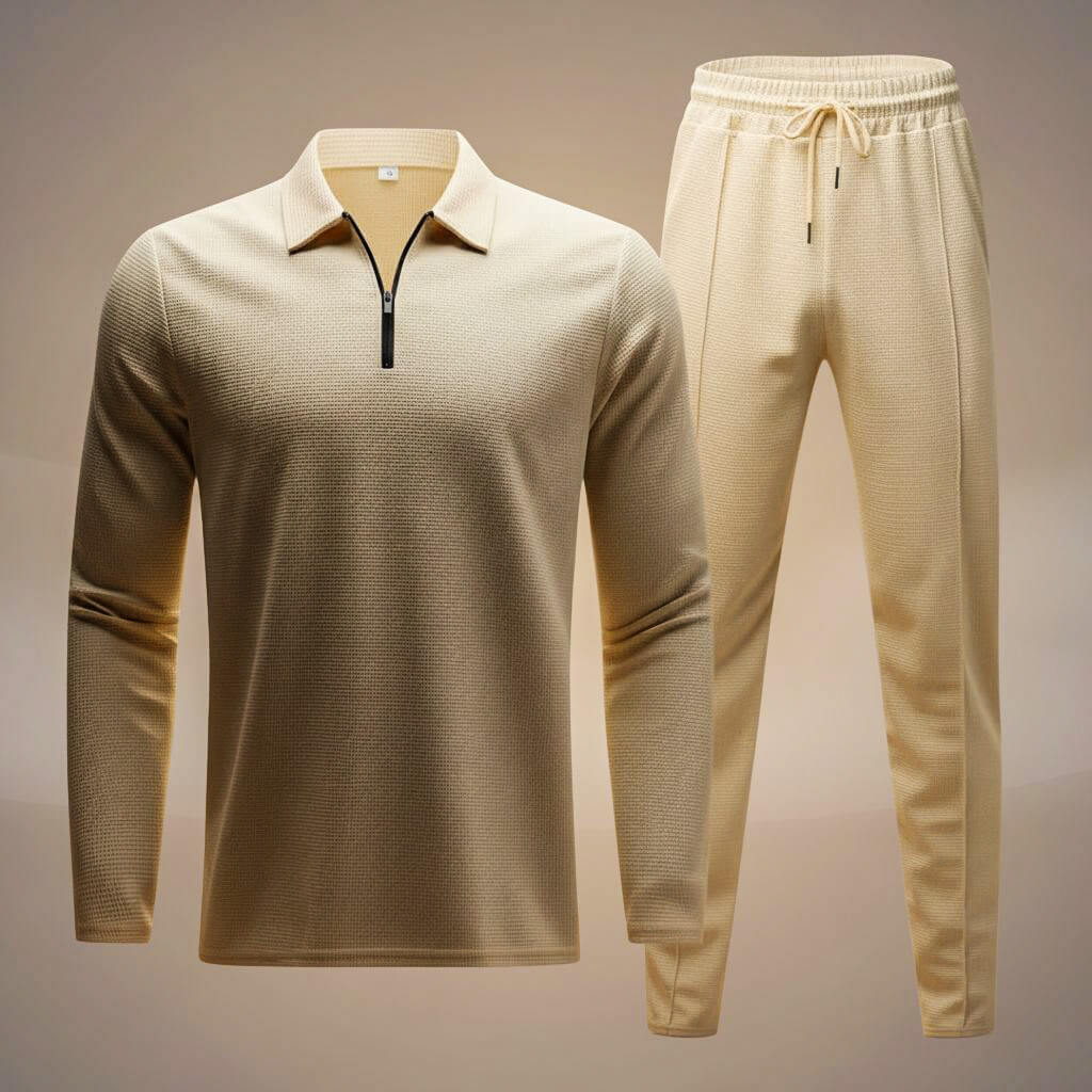 San Diego Waffle-Knit Athleisure Set  - By Qivii