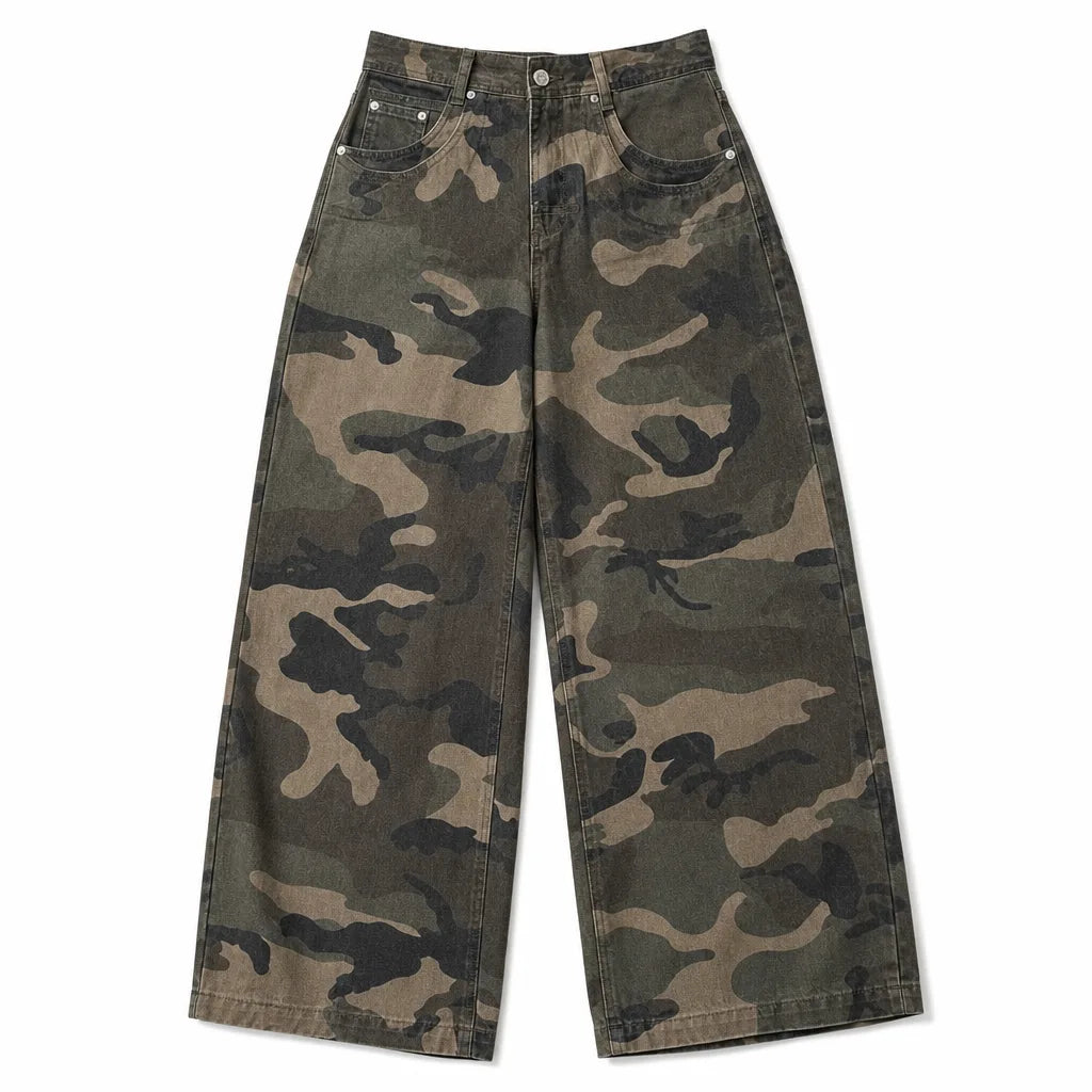 Burnett | Womens Baggy Wide Leg Camo Pants