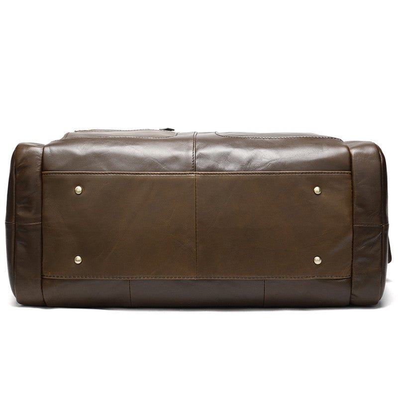 Business Casual Large Luxury  Leather Travel Bag  - By Qivii